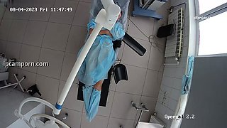 Amateur Asian babe's gyno exam caught on hidden camera