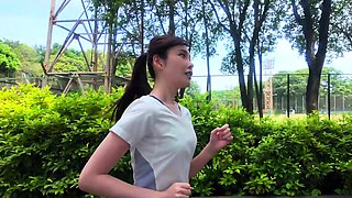 Solo brunett masturbation with toy