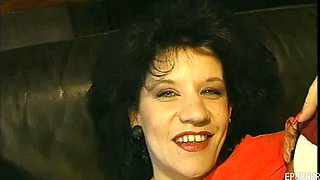 Brunette beauty craves stiff, vintage passion with hunger