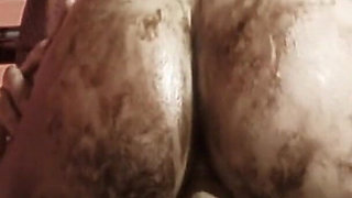 Smeared Girls Scene 4: Big-ass Brunette in Lingerie Covered in Chocolate Fucking Hard Until Facial