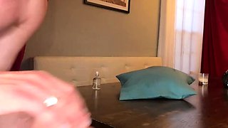 Surprise anal on the kitchen table with busty MILF