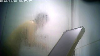 Spy Cam Catches Horny Asian Petite Teen Naked in Hotel Shower
