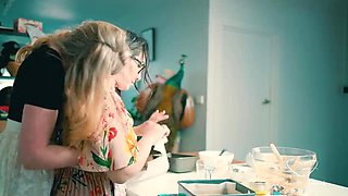 Lesbian Baking Sex: Charlie Forde & Chasey Devil Big Natural Tits Cake Orgy HD