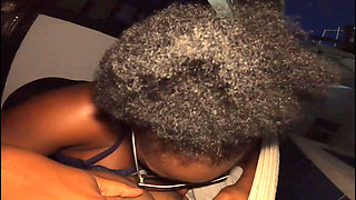 Sensational Hammock Head Relaxation Ebony Glasses Girl On Her Knees Being a Sloppy Whore Drinking Cum Tongue Out - Mastermeat1