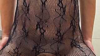 Amateur Wife Riding a Huge Dildo and Squirting