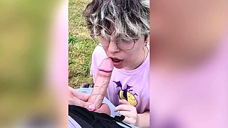 Amateur milf car outdoor handjob