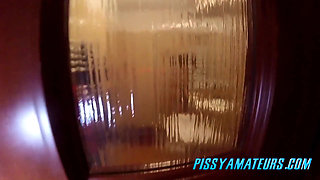 Pissing in the shower in jets