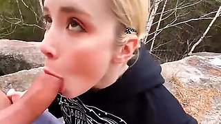 Stepsis Sucks Dick and Hard Pussy Fuck in the Forest Sweetie Fox