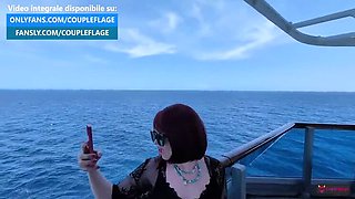 Public Toilet Blowjob on Boat - Italian MILF Deep Throat and Cum in Mouth