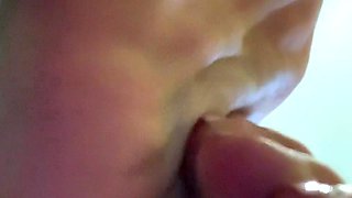 Amateur Foot Fetish Girlfriend Sucks and gives a Footjob