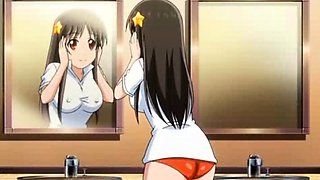 Busty anime babe sucks dick in sixtynine