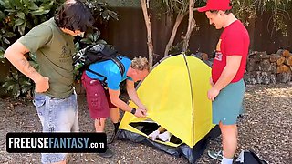 Four way! we share my girlfriend and pound outdoors - freeuse desire