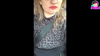 Blonde Domina Makes Slave Clean Her Ass Outside Car