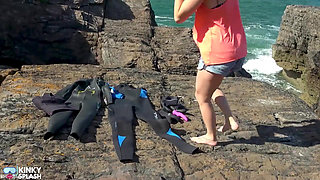 Triple Wetsuit Layer Fetish Vibrator Cum Play in Full Neoprene