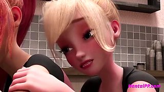 Two Horny Futanari Girls Get it On in the Store - Explicit 3D Hentai Animation