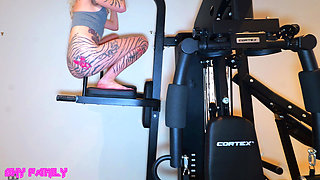3 Horny sweaty gym sluts Get Fucked By cheating boyfriend with a massive dick!