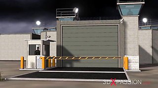 Provocative lass at 3d animated video