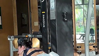 Gym Workout in Sexy Top and Tight Shorts