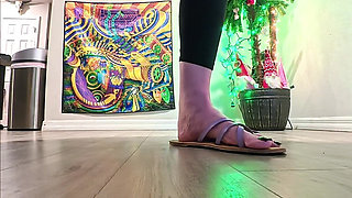 6'7 Giantess Crushes the Ground in Sandals Intense Slow-mo Stomps POV