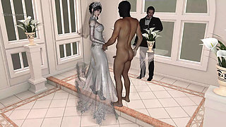3D Horny Slut Bride Have Cuckold Sex During the Wedding