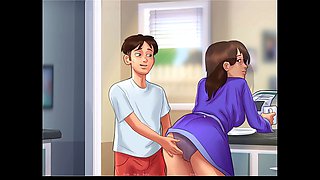 Curvy stepmom Aicreations gets creampied by her stepson in a steamy summertime saga