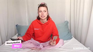 Hot German Amateur Sarah Masturbates Hard with Glass Dildo - Wet & Intense Solo