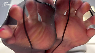 Worship My Fragrant, Moist, Warm, Silky Feet! - Pantyhose Domination with Foot Worship and Jerk off with Miss Adrastea