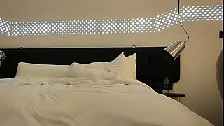 My girl masturbates watching a porno Hidden cam