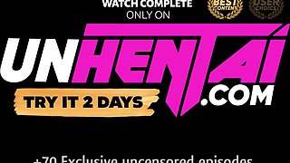 hentai hot touching a wife in a outdoors train uncensor