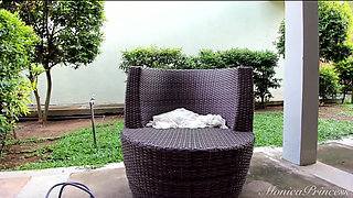 Goddess Worship Outdoor in Gold Micro Bikini - Live Stream