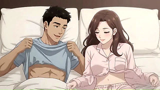 Stepsister share bed with stepbrother turn into sex night