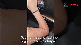 Moema crammed her throat with jizz at the swingers pub and the hotwife smooched her.