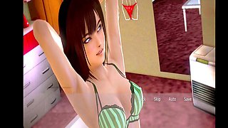 Busty brunette teen in Waifu Academy