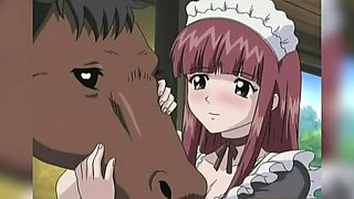 Anal action in a maid's costume, all while she gets fingerbanged