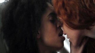 Redhead Gisha Forza & Ebony Luna Corazon - Luna corazon interracial lesbian sex