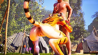 Outdoor anal, furry animation, pussy licking