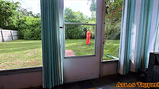 Slutty MILF Cop Catches Escaped Prisoner Then Fucks Him