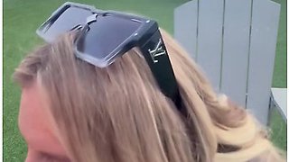 Hotwife Anastasia Shades Sucks Random Cock At Public Swingers Resort