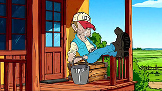 Redneck's Wife. Cartoon. Animation
