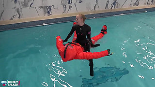 Human Life Raft - Inflated Suit Slave Pool Domination