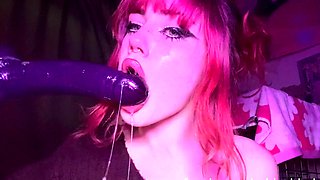 Skinny pierced amateur redhead rough fucking huge toys