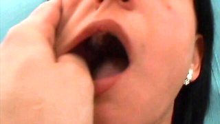 Awesome solo masturbation with a hot brunette Destiny