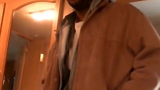 American deviant Dorky strokes BBC and shoots jizz