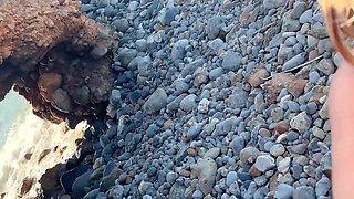 AnjaAmelia - Direkt am Strand - Outdoor-halsfick extrem
