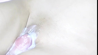Petite Thai: Daddy, they found me masturbating and smeared cum on my vagina