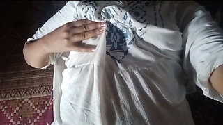 Step Mom alone at home  boobs press