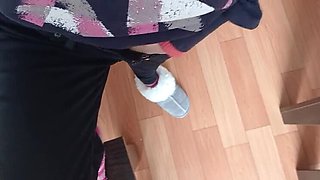 Hot Lesbian Teacher Fingering Student in Tight Jeans - Real Orgasm & Moaning