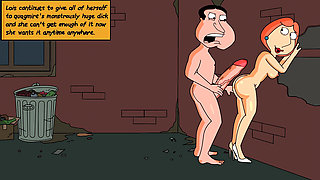 Family Guy cartoon parody - Lois's affair with Glenn Quagmire is big and public