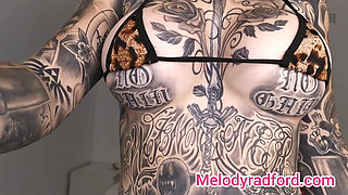 Tiny Micro Bikini Try on by Hot Tattooed Girl Melody Radford