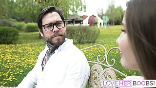 Temperament Dean Van Damme and Amalia Davis's big tits action